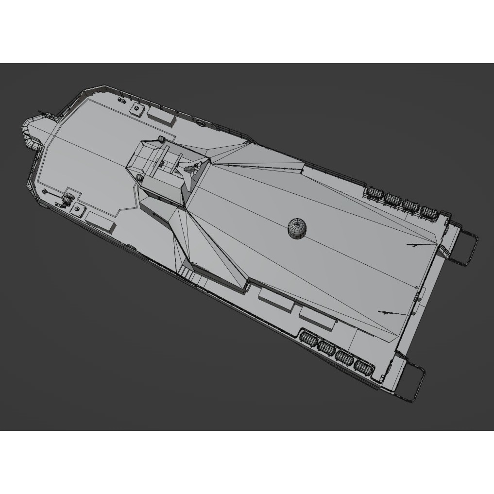 AIRCAT 35 Crewliner 3D Model – Low Poly Watercraft, FBX - View 13