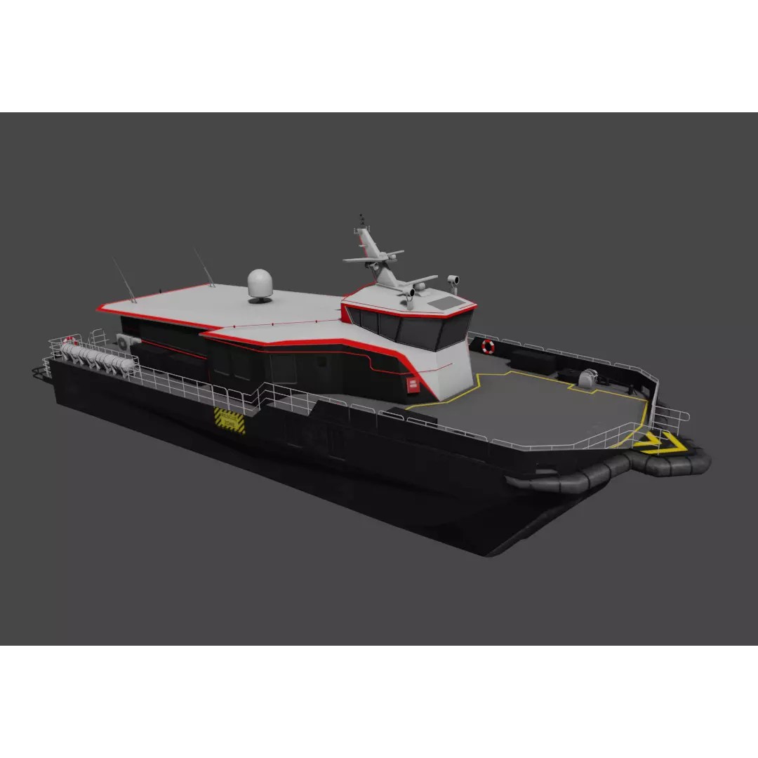 AIRCAT 35 Crewliner 3D Model – Low Poly Watercraft, FBX - View 2