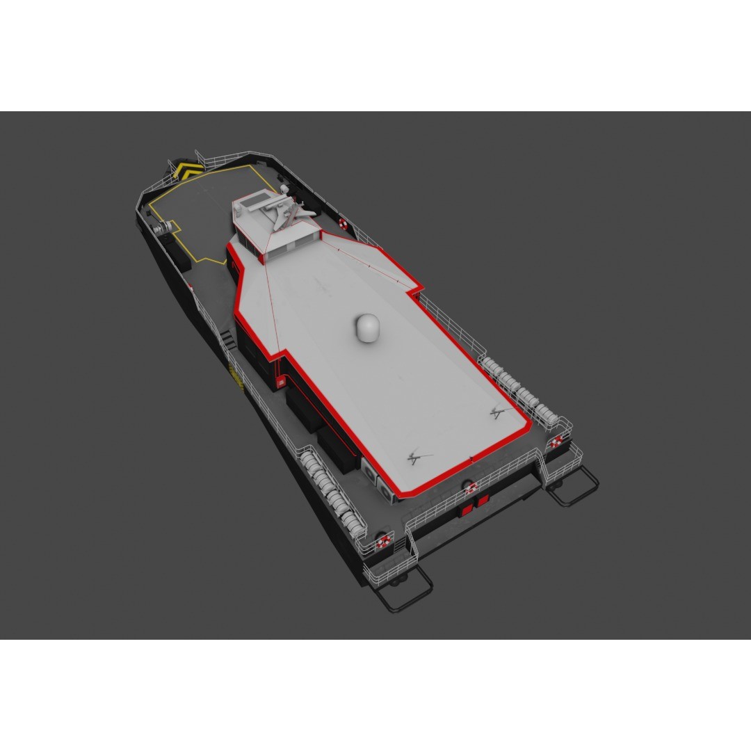 AIRCAT 35 Crewliner 3D Model – Low Poly Watercraft, FBX - View 5