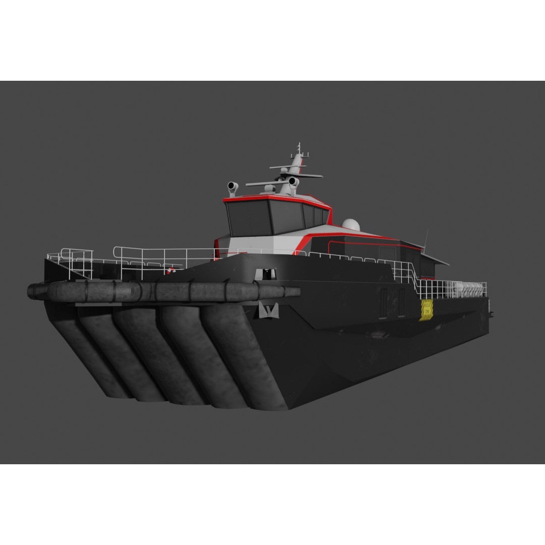 AIRCAT 35 Crewliner 3D Model – Low Poly Watercraft, FBX - View 8