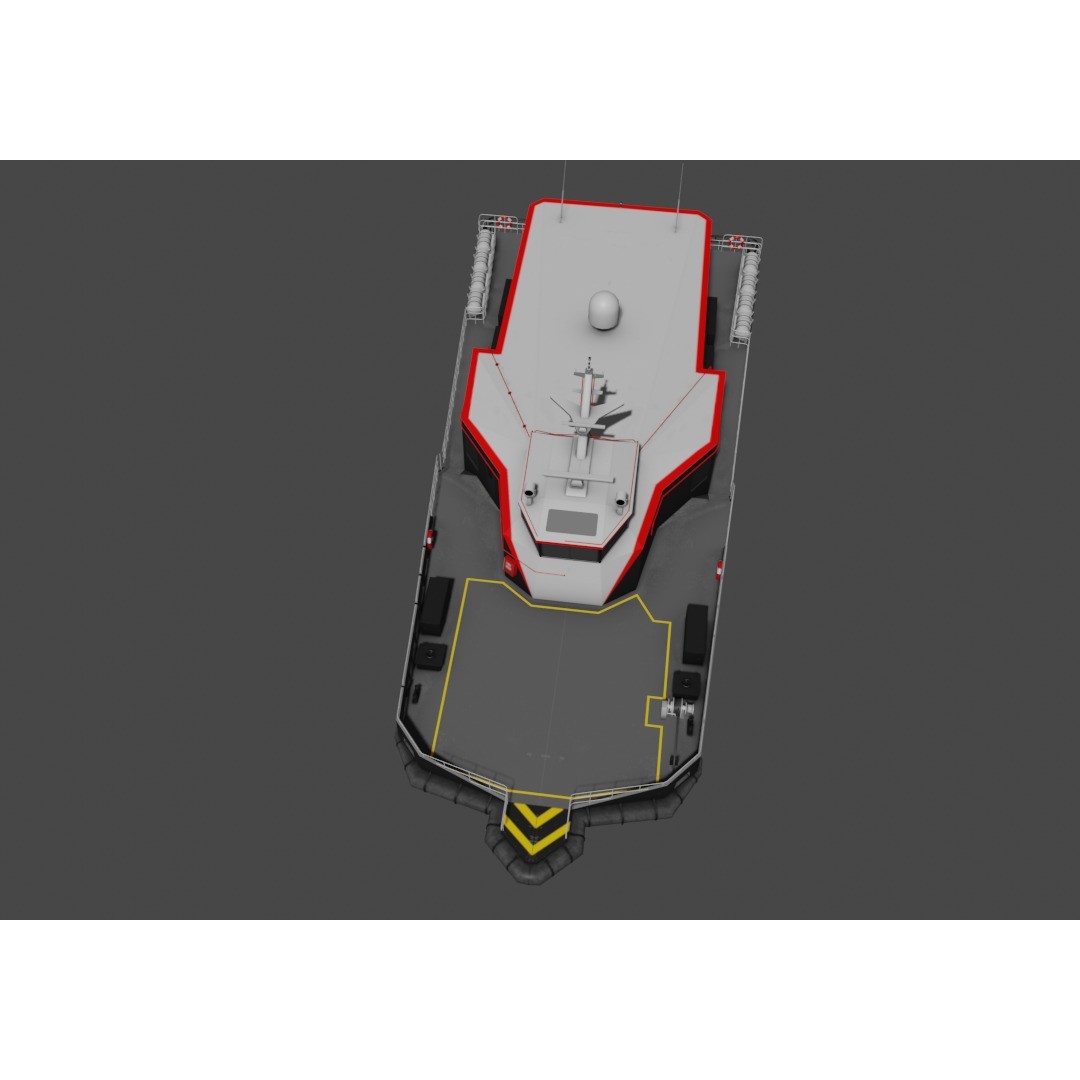 AIRCAT 35 Crewliner 3D Model – Low Poly Watercraft, FBX - View 9