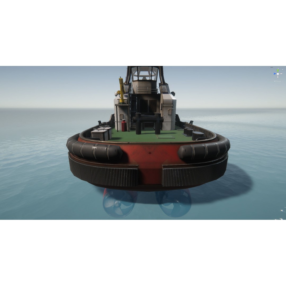 Tug Ship 3D Model – Low Poly Nautical Asset for Games, FBX - View 47