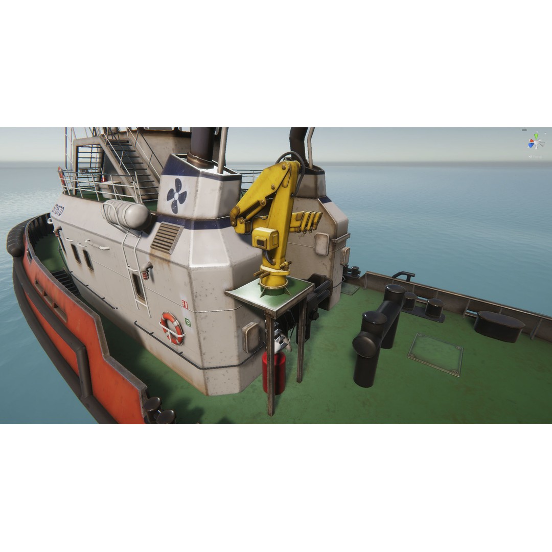 Tug Ship 3D Model – Low Poly Nautical Asset for Games, FBX - View 50