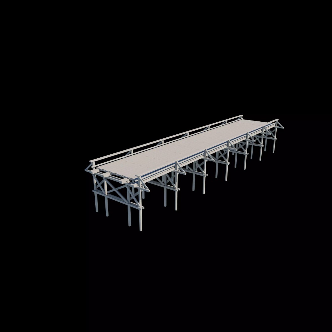 Coastal Sea Pier 3D Model – PBR Game-Ready Asset, FBX, OBJ, Blender - View 16