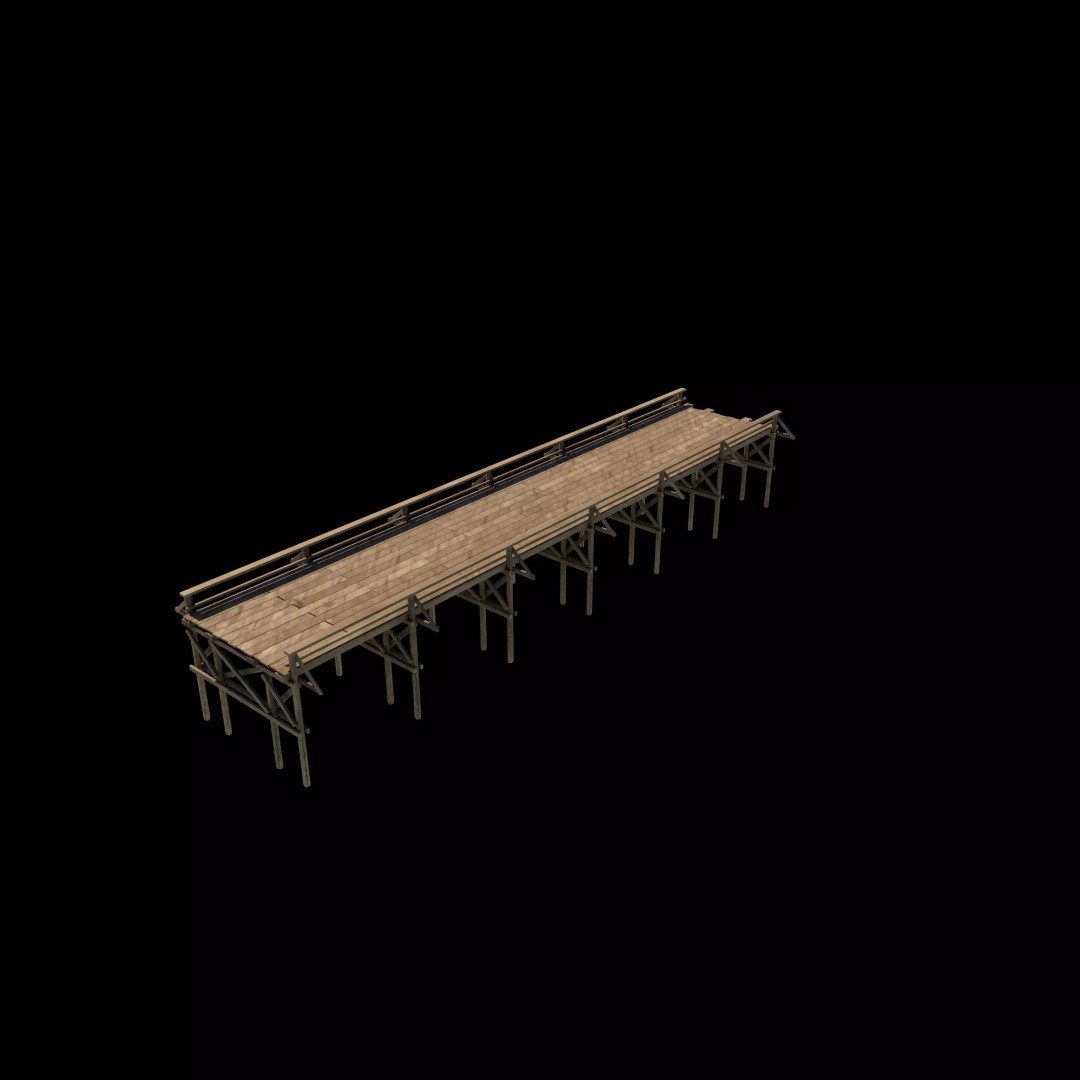 Coastal Sea Pier 3D Model – PBR Game-Ready Asset, FBX, OBJ, Blender - View 2