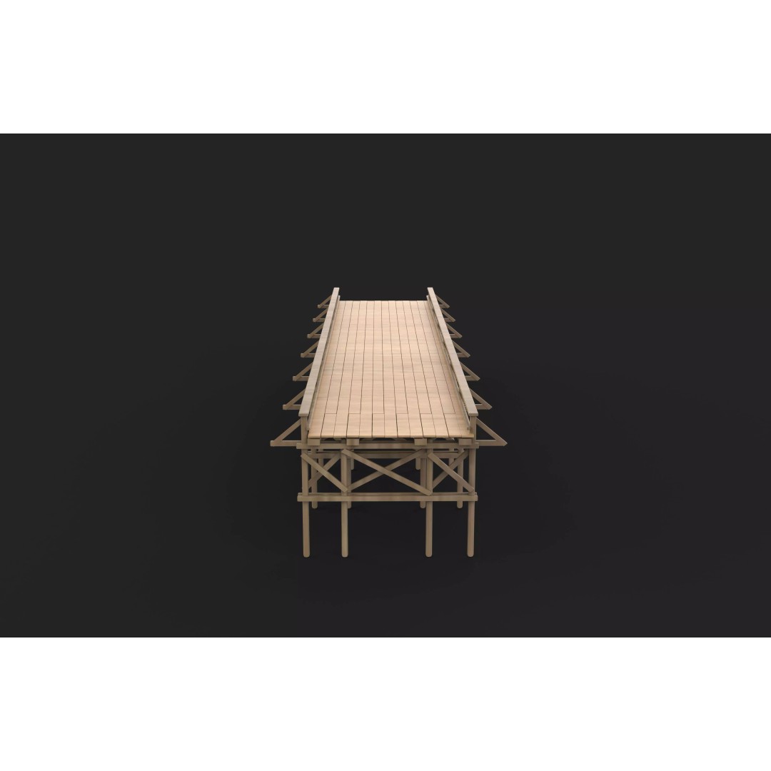Coastal Sea Pier 3D Model – PBR Game-Ready Asset, FBX, OBJ, Blender - View 4