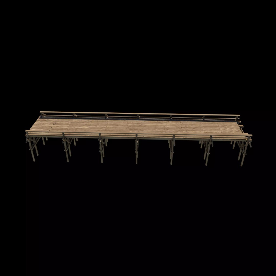Coastal Sea Pier 3D Model – PBR Game-Ready Asset, FBX, OBJ, Blender - View 6