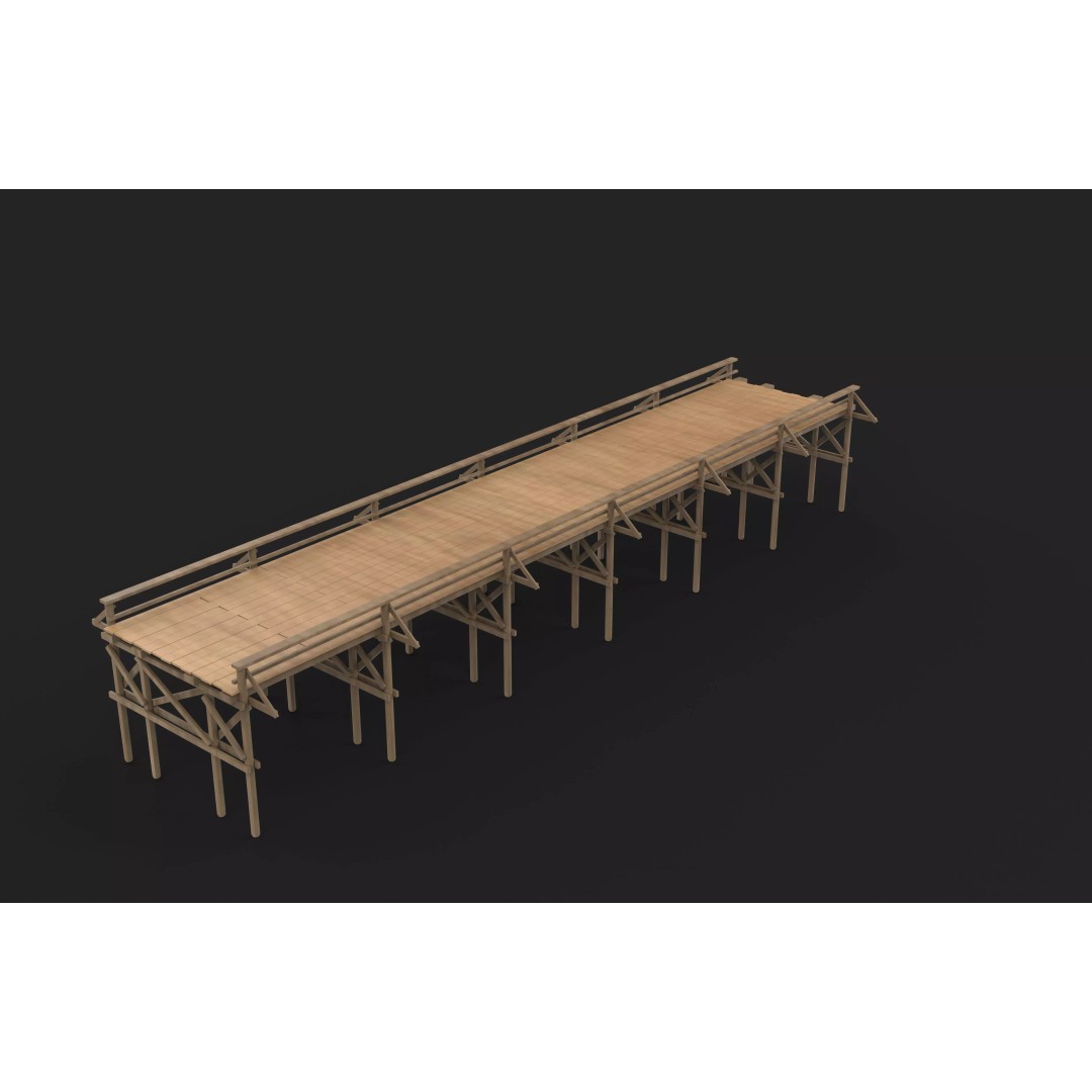 Coastal Sea Pier 3D Model – PBR Game-Ready Asset, FBX, OBJ, Blender - View 9