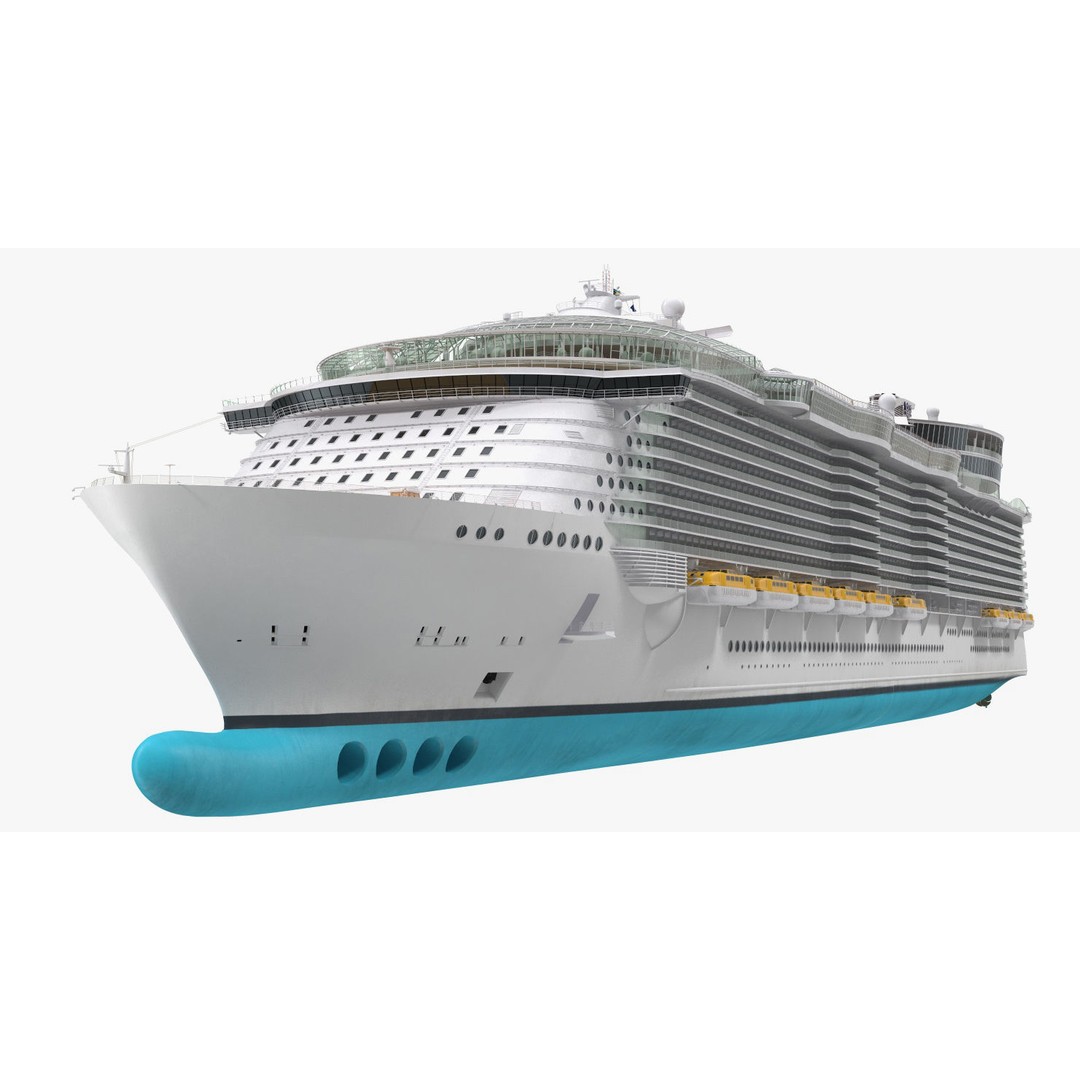 Passenger Cruise Ship 3D Model – Luxury Vessel for Tourism, FBX, OBJ - View 20