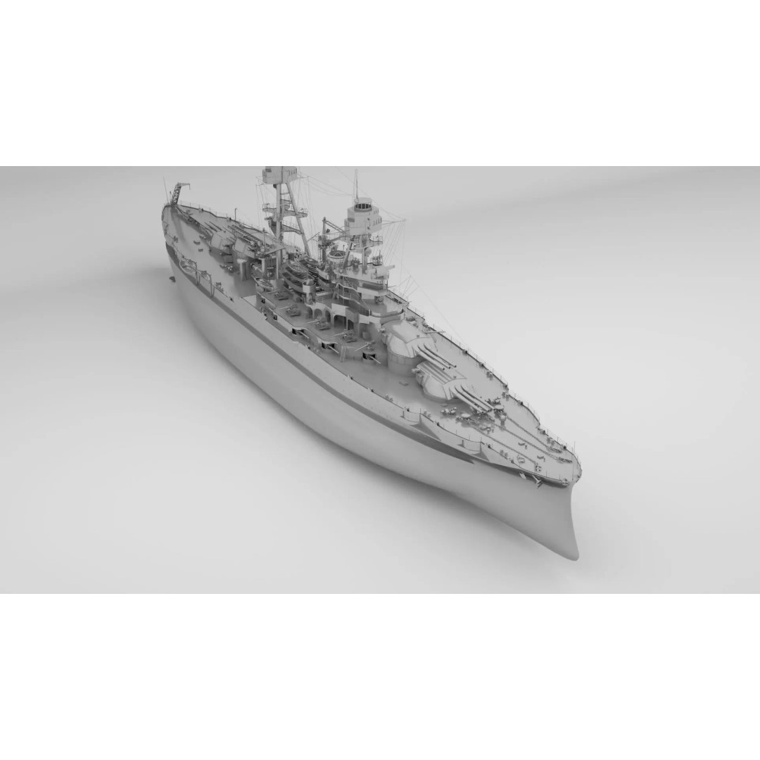 USS Arizona 3D Model – Pennsylvania Class Battleship, Rigged - View 2