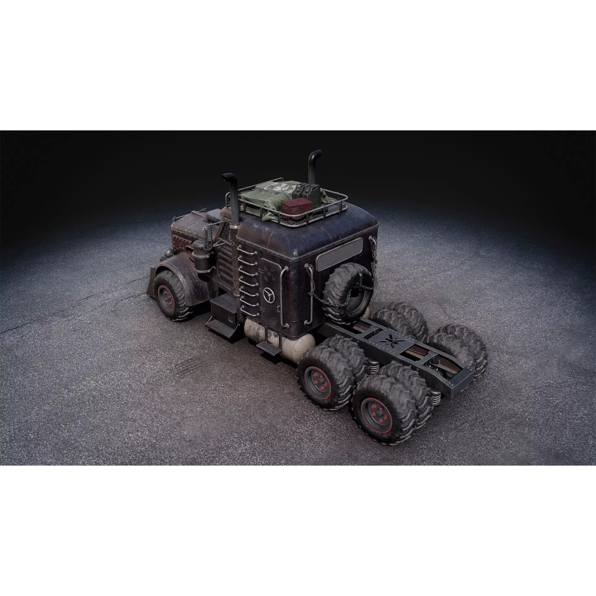 Post-Apocalyptic Vehicles Pack - Low-Poly Game-Ready 3D Model - View 15