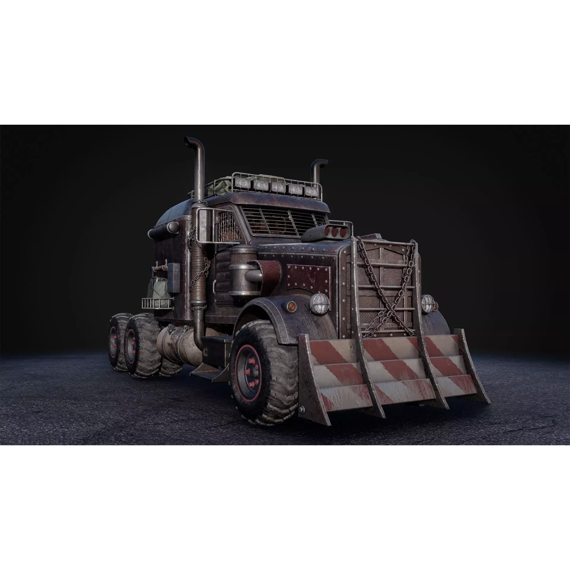 Post-Apocalyptic Vehicles Pack - Low-Poly Game-Ready 3D Model - View 17