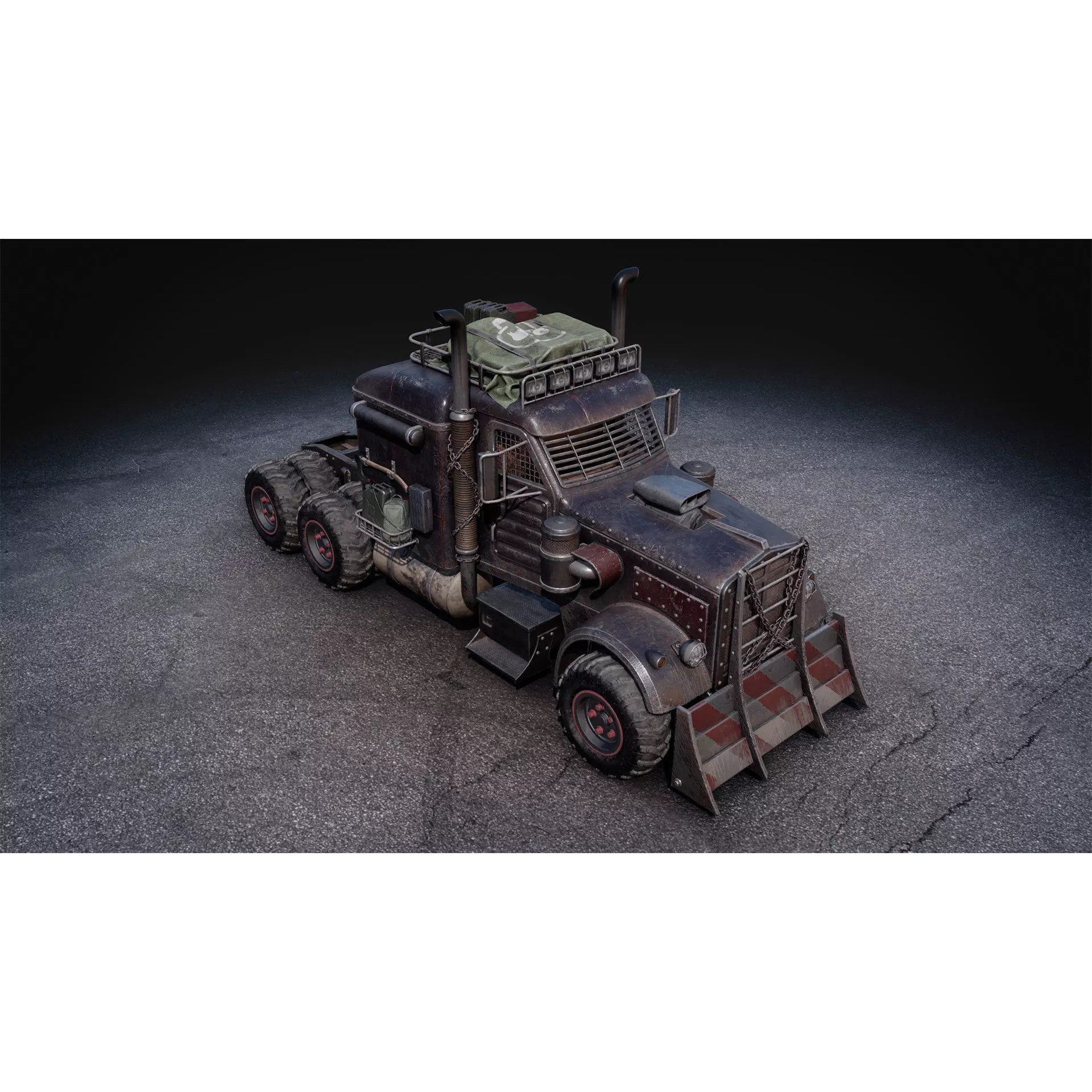 Post-Apocalyptic Vehicles Pack - Low-Poly Game-Ready 3D Model - View 18
