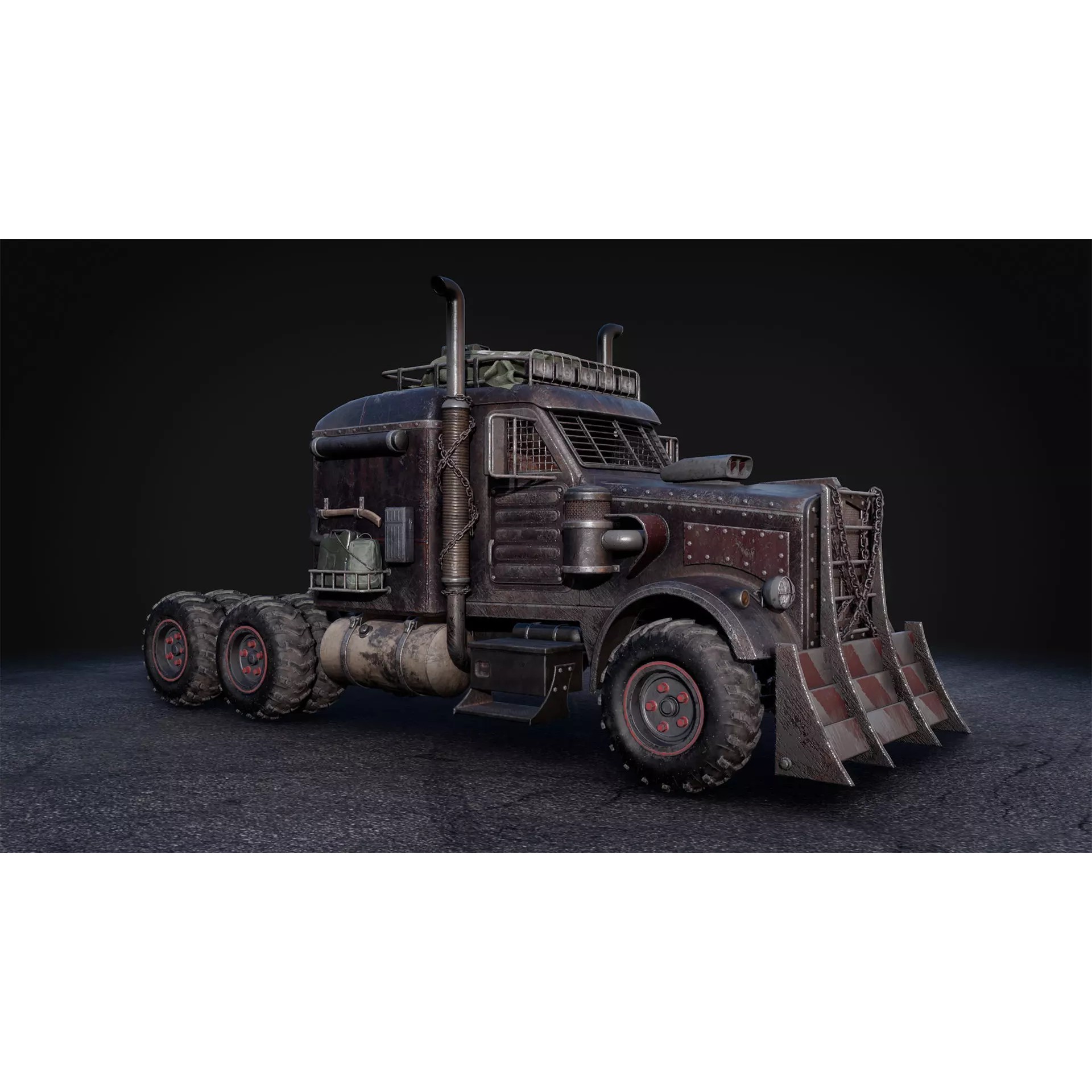 Post-Apocalyptic Vehicles Pack - Low-Poly Game-Ready 3D Model - View 21
