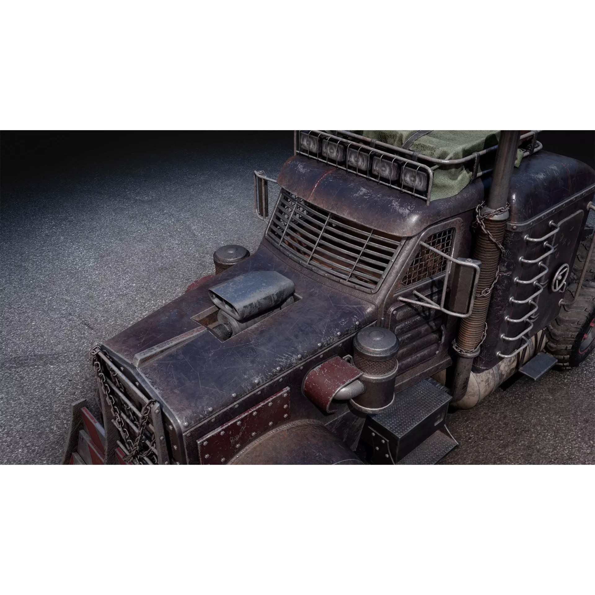 Post-Apocalyptic Vehicles Pack - Low-Poly Game-Ready 3D Model - View 22