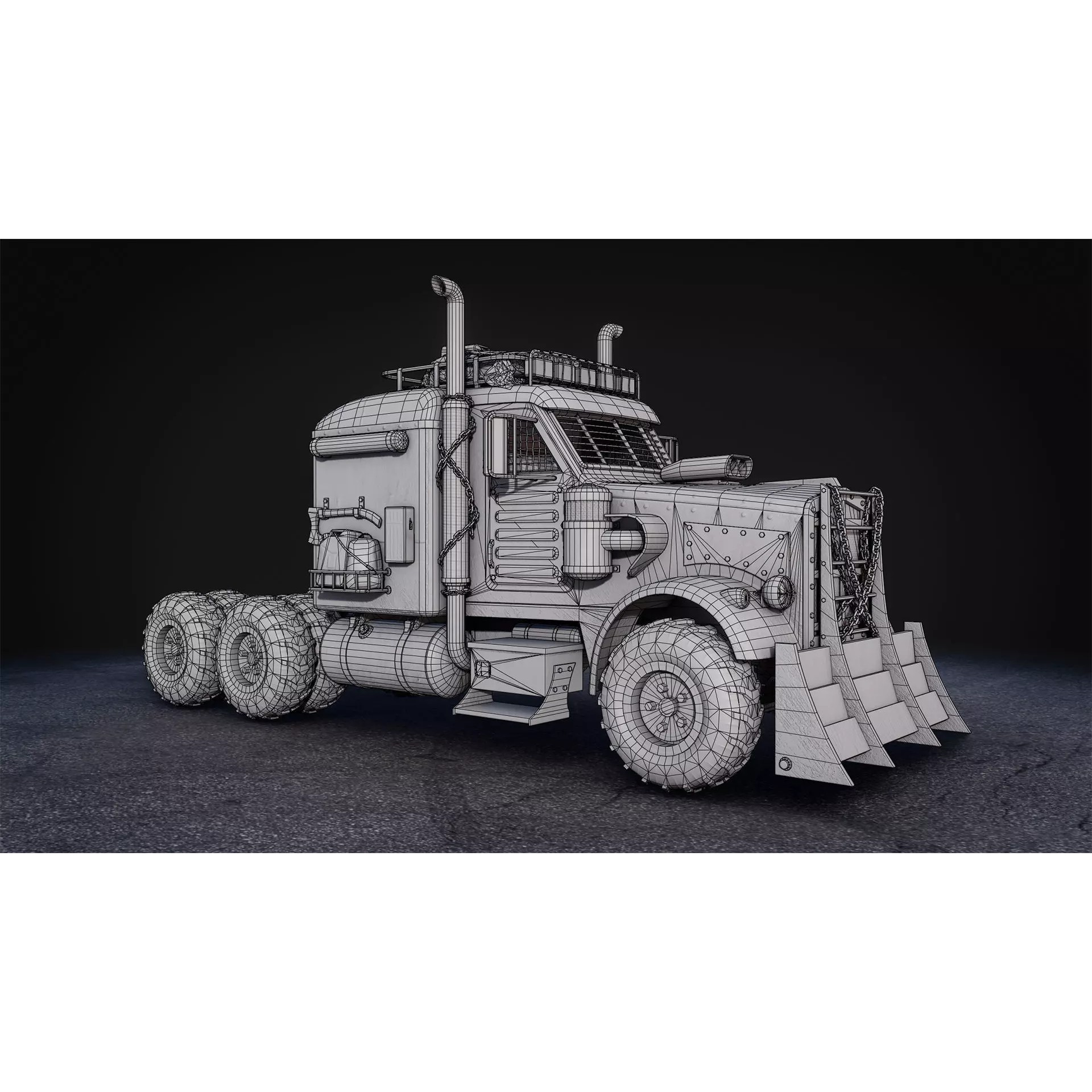 Post-Apocalyptic Vehicles Pack - Low-Poly Game-Ready 3D Model - View 26