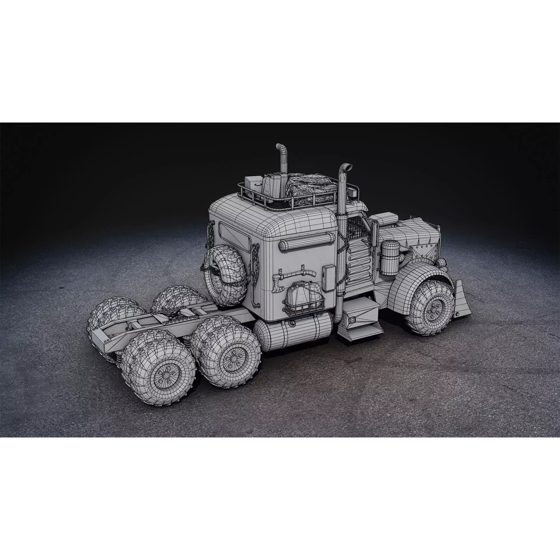 Post-Apocalyptic Vehicles Pack - Low-Poly Game-Ready 3D Model - View 27