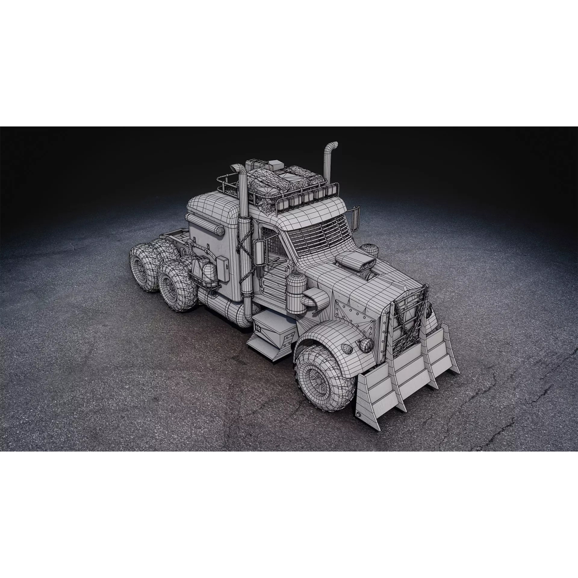 Post-Apocalyptic Vehicles Pack - Low-Poly Game-Ready 3D Model - View 28