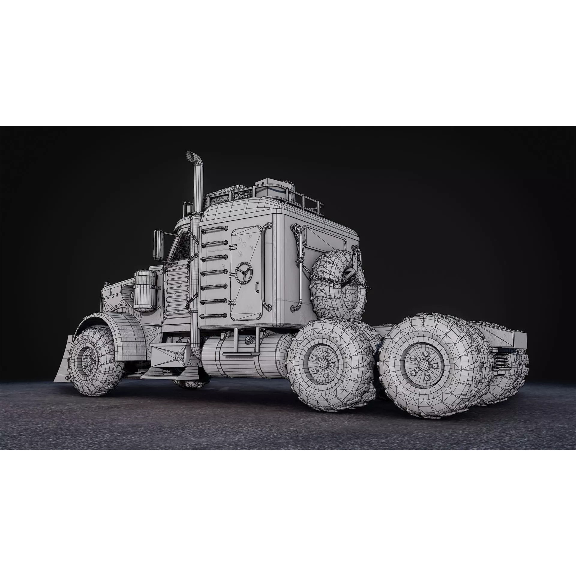 Post-Apocalyptic Vehicles Pack - Low-Poly Game-Ready 3D Model - View 30