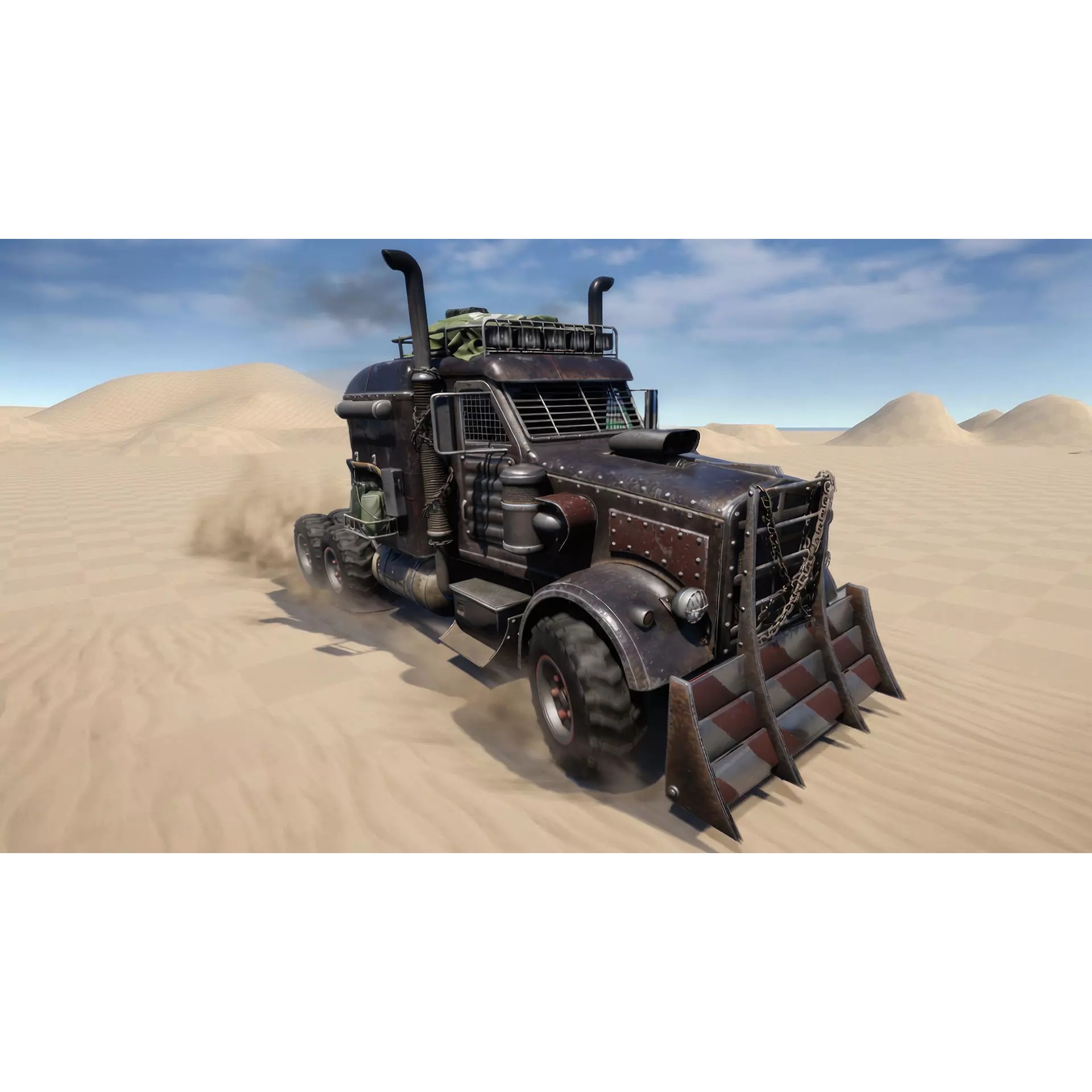 Post-Apocalyptic Vehicles Pack - Low-Poly Game-Ready 3D Model - View 36