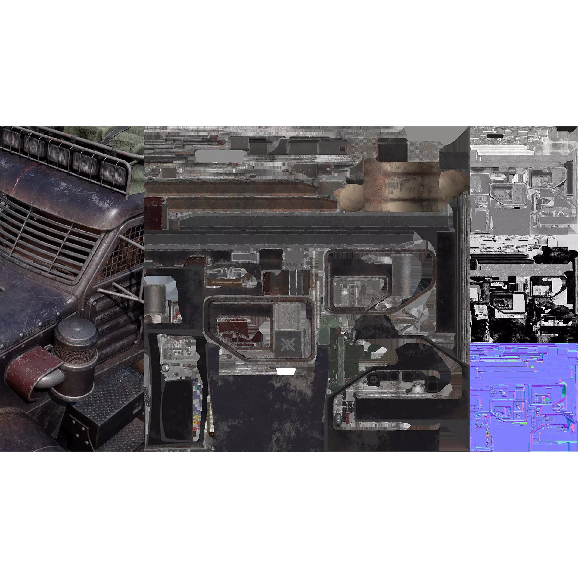 Post-Apocalyptic Vehicles Pack - Low-Poly Game-Ready 3D Model - View 37