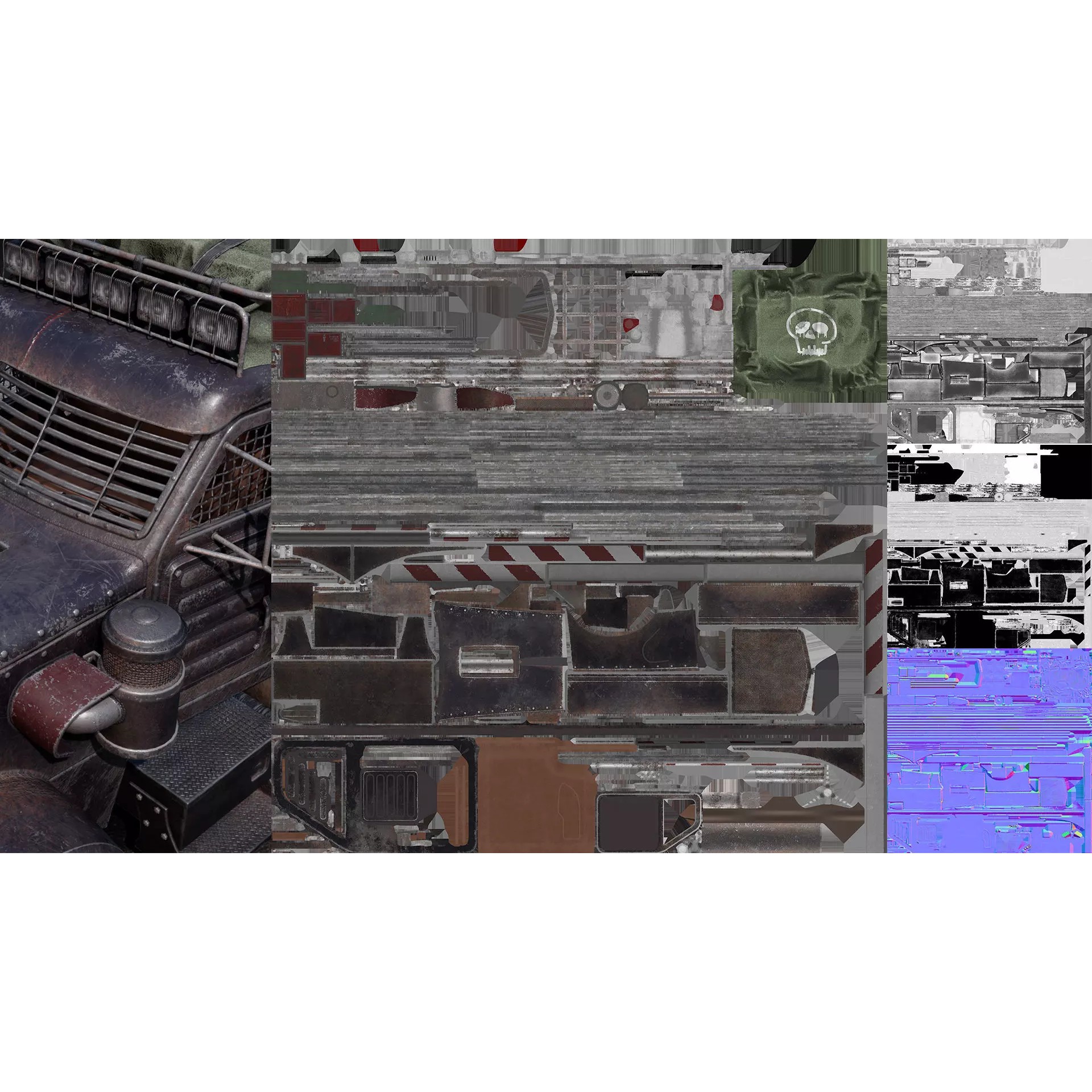 Post-Apocalyptic Vehicles Pack - Low-Poly Game-Ready 3D Model - View 38