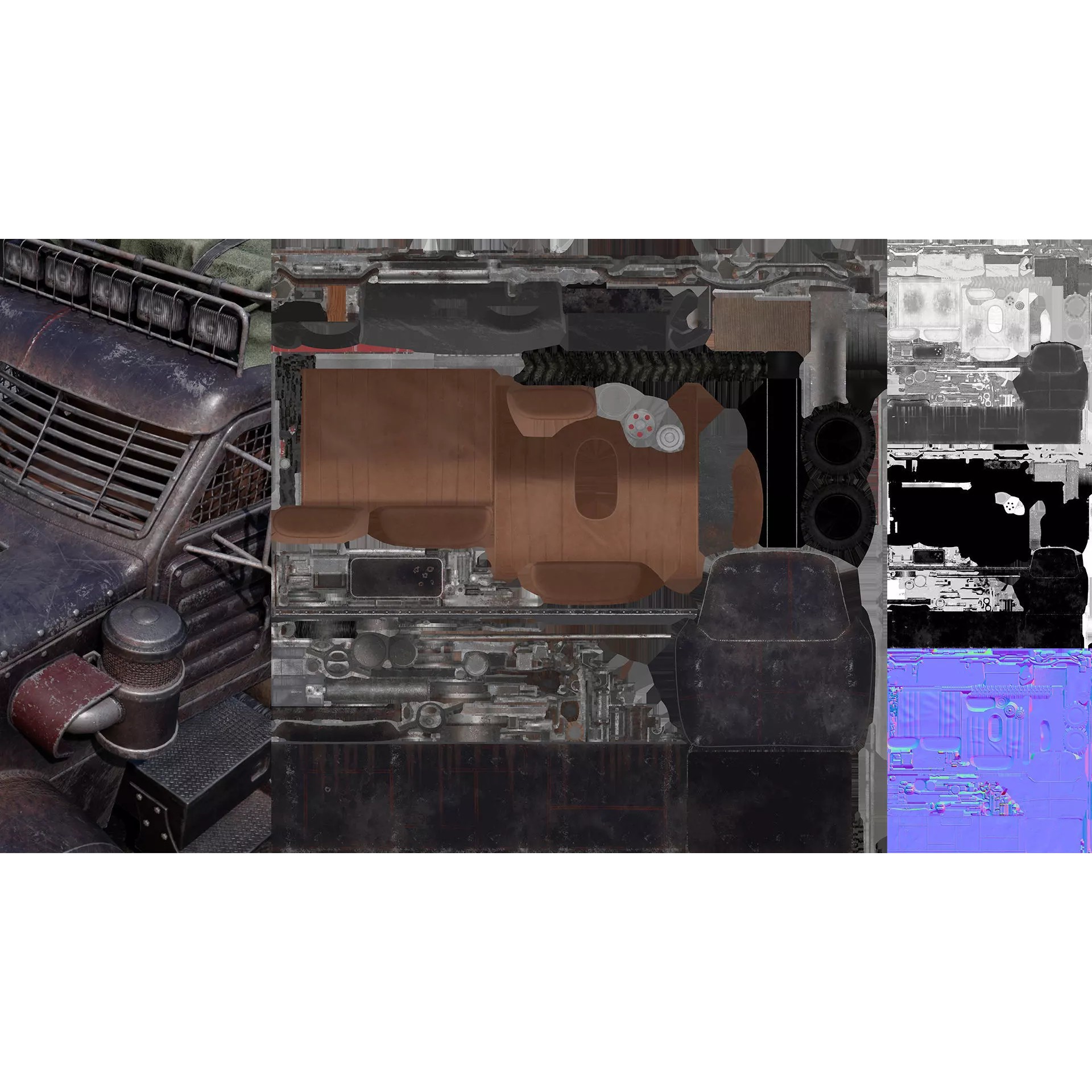 Post-Apocalyptic Vehicles Pack - Low-Poly Game-Ready 3D Model - View 39