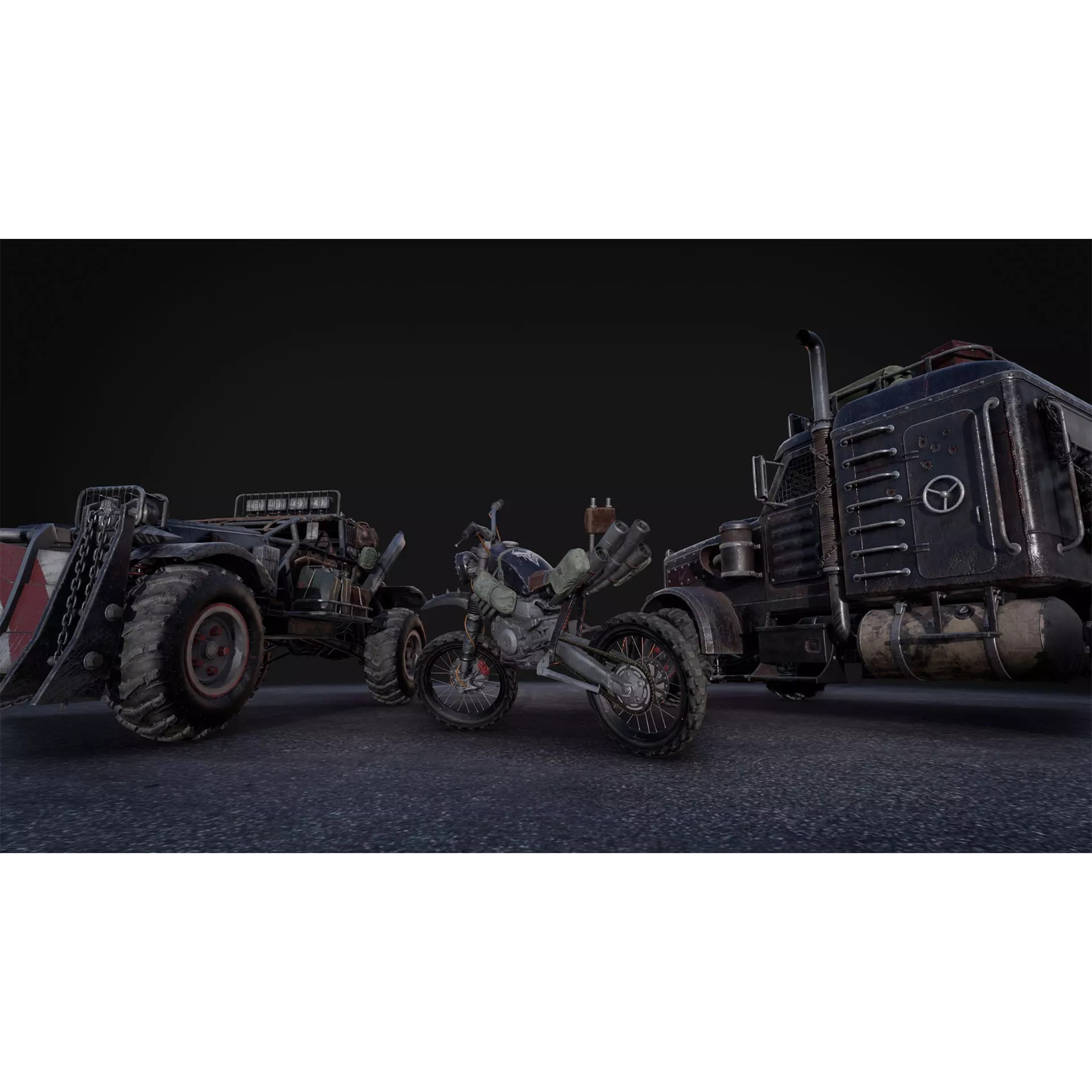 Post-Apocalyptic Vehicles Pack - Low-Poly Game-Ready 3D Model - View 5