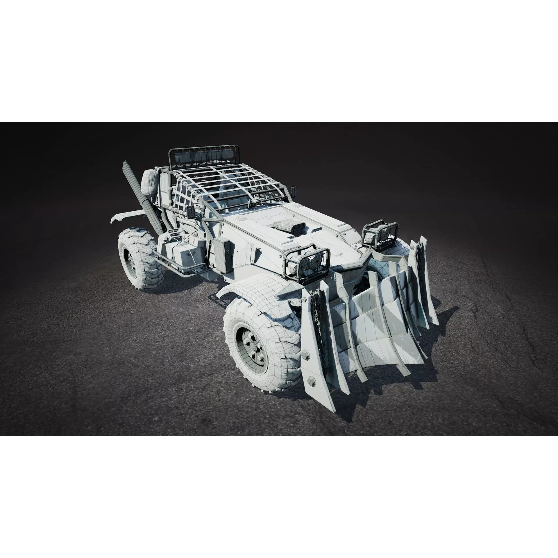 Post-Apocalyptic Vehicles Pack - Low-Poly Game-Ready 3D Model - View 61