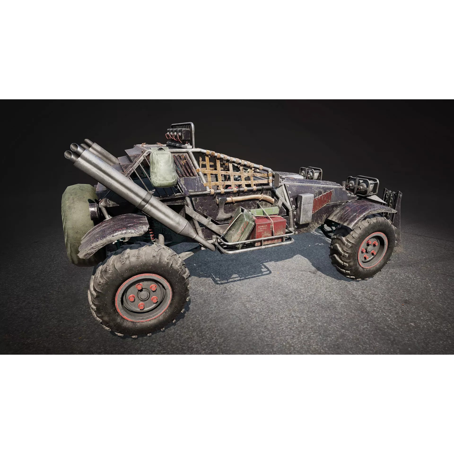 Post-Apocalyptic Vehicles Pack - Low-Poly Game-Ready 3D Model - View 62