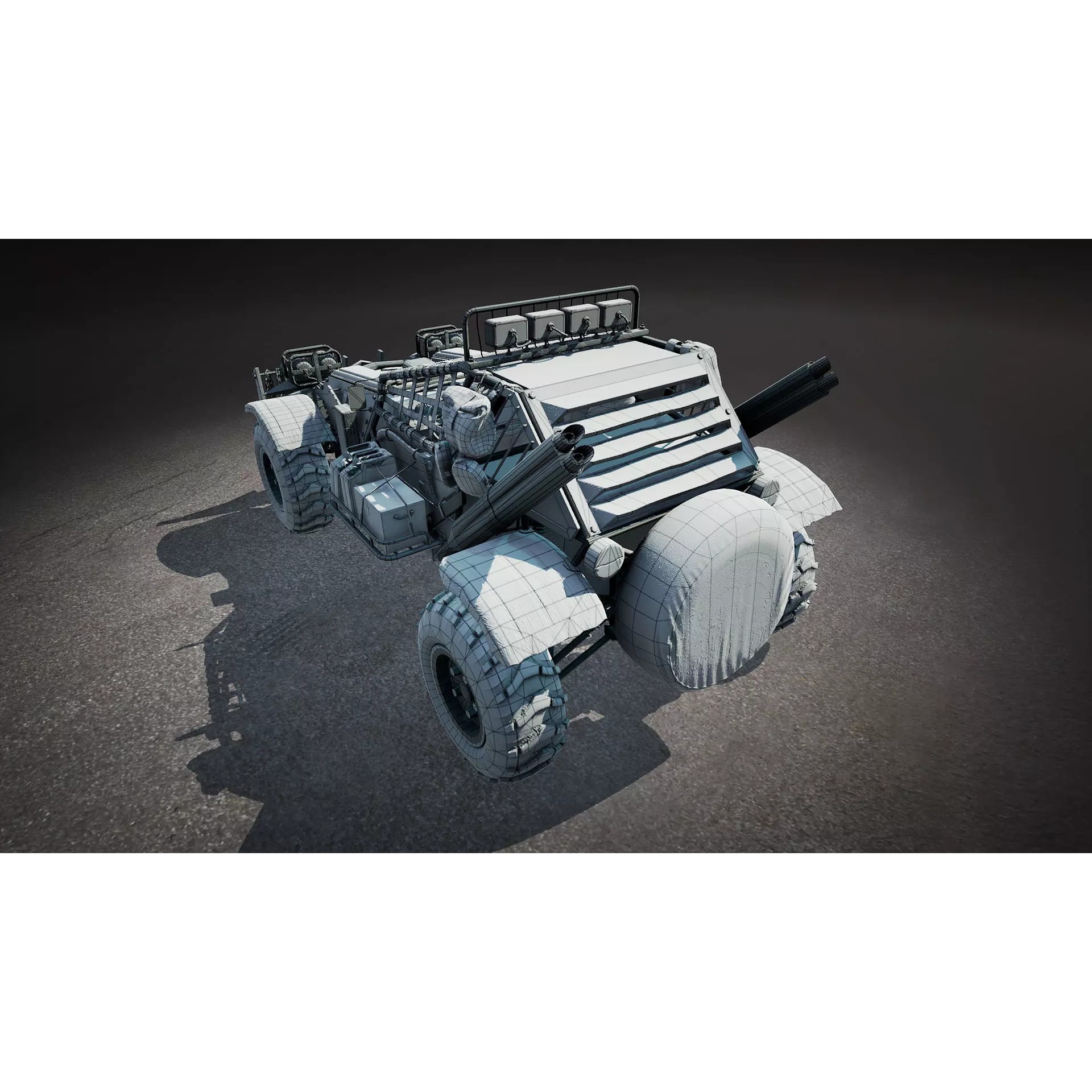 Post-Apocalyptic Vehicles Pack - Low-Poly Game-Ready 3D Model - View 64