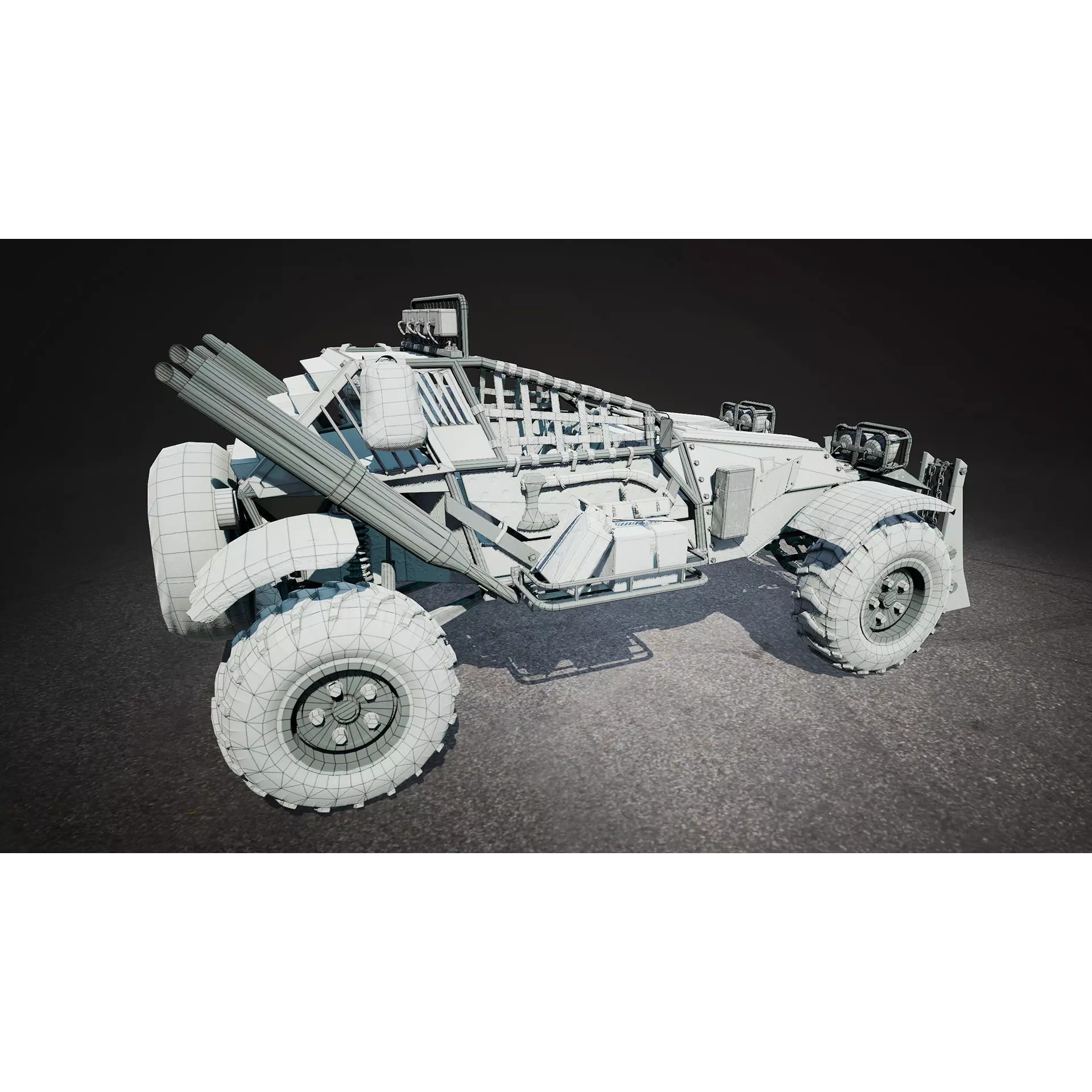 Post-Apocalyptic Vehicles Pack - Low-Poly Game-Ready 3D Model - View 67