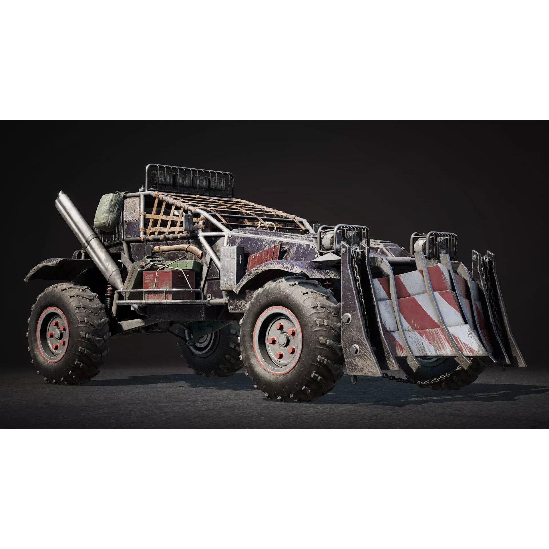 Post-Apocalyptic Vehicles Pack - Low-Poly Game-Ready 3D Model - View 69
