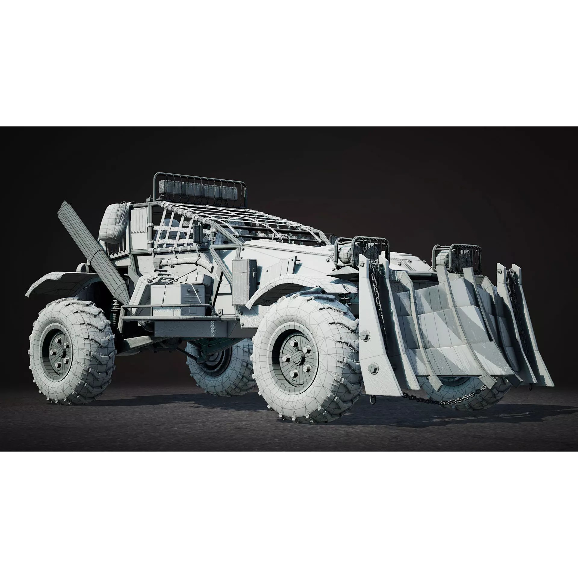 Post-Apocalyptic Vehicles Pack - Low-Poly Game-Ready 3D Model - View 73