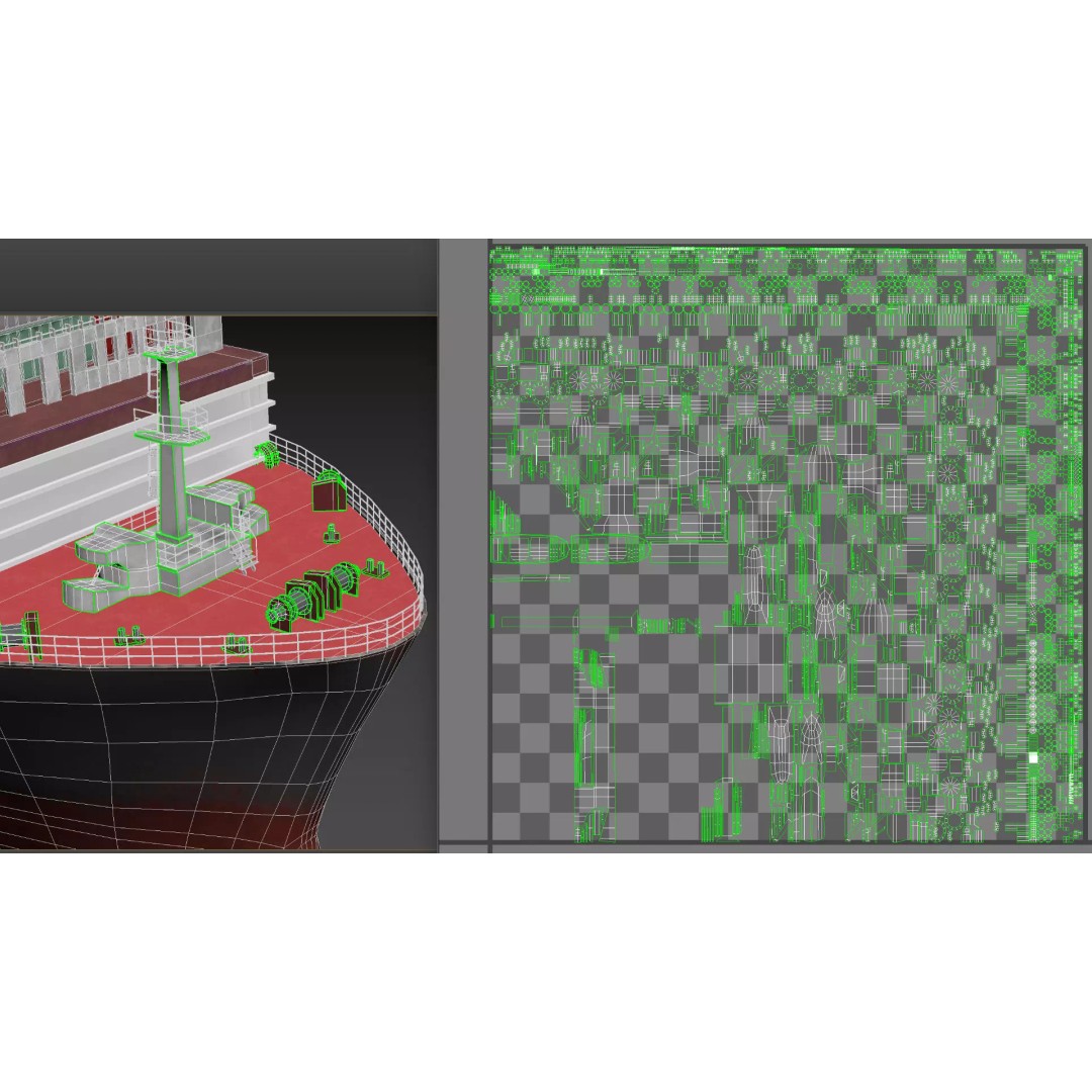Cargo Container Ship 3D Model – Detailed Low Poly Vessel, FBX