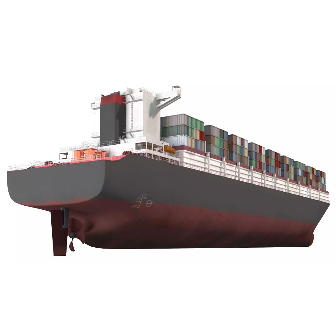 Cargo Container Ship 3D Model – Detailed Low Poly Vessel, FBX - View 10