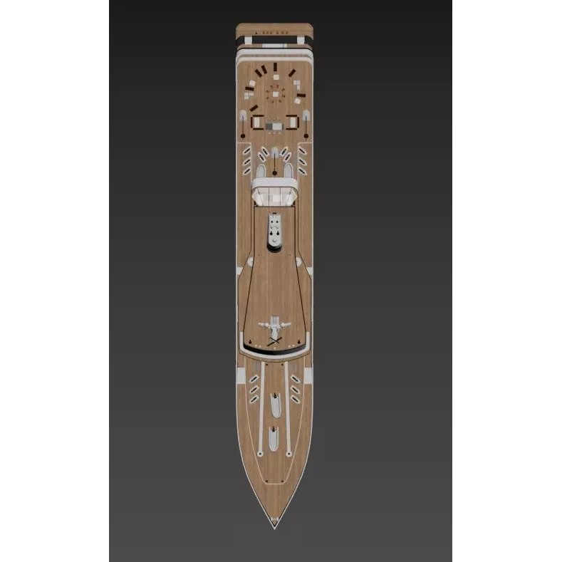 Explorer Superyacht 3D Model – Luxury Black Hull, PBR Textures, FBX - View 12