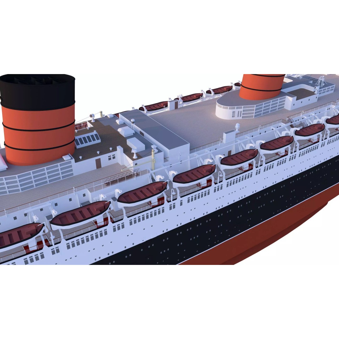 RMS Queen Elizabeth 3D Model – Historic Watercraft for SketchUp - View 10