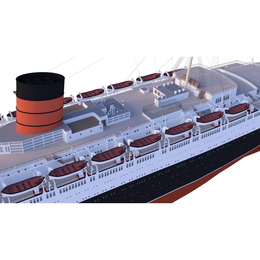 RMS Queen Elizabeth 3D Model – Historic Watercraft for SketchUp - View 11