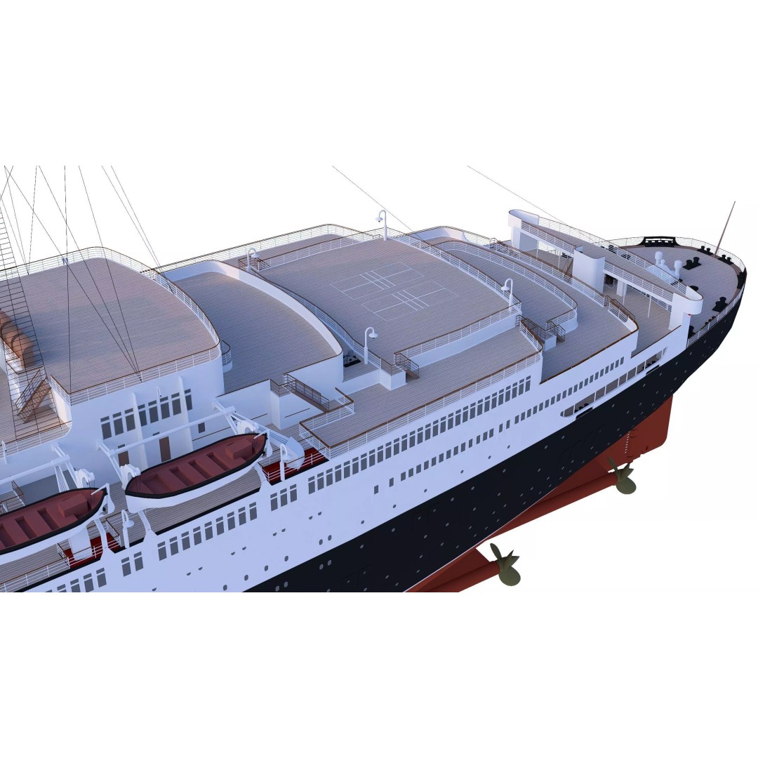 RMS Queen Elizabeth 3D Model – Historic Watercraft for SketchUp - View 12