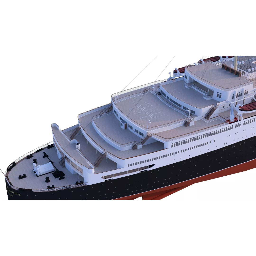 RMS Queen Elizabeth 3D Model – Historic Watercraft for SketchUp - View 13