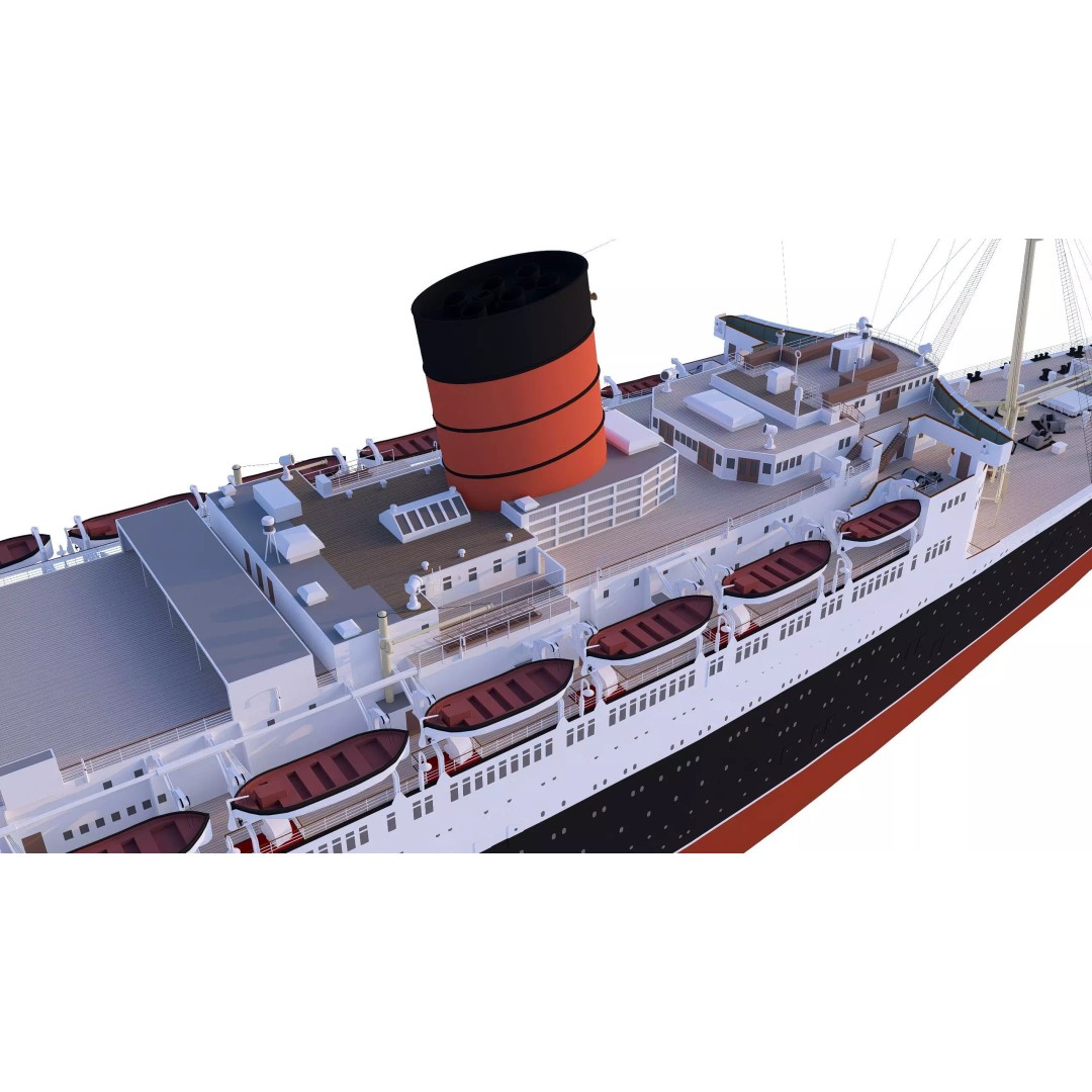RMS Queen Elizabeth 3D Model – Historic Watercraft for SketchUp - View 15