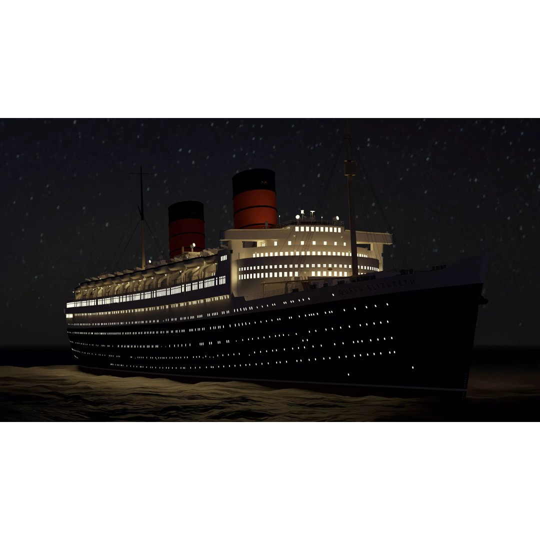 RMS Queen Elizabeth 3D Model – Historic Watercraft for SketchUp - View 17