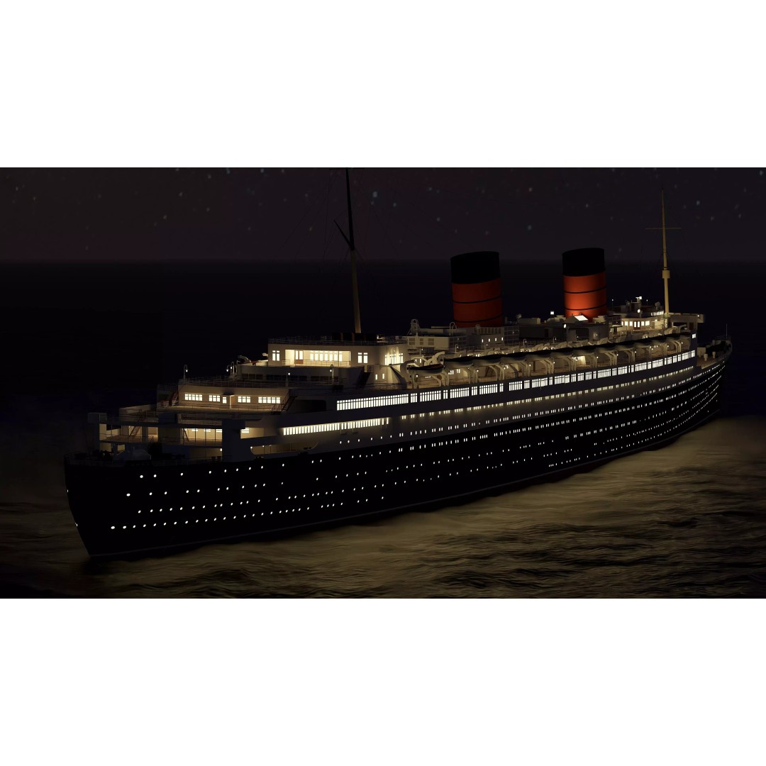 RMS Queen Elizabeth 3D Model – Historic Watercraft for SketchUp - View 18