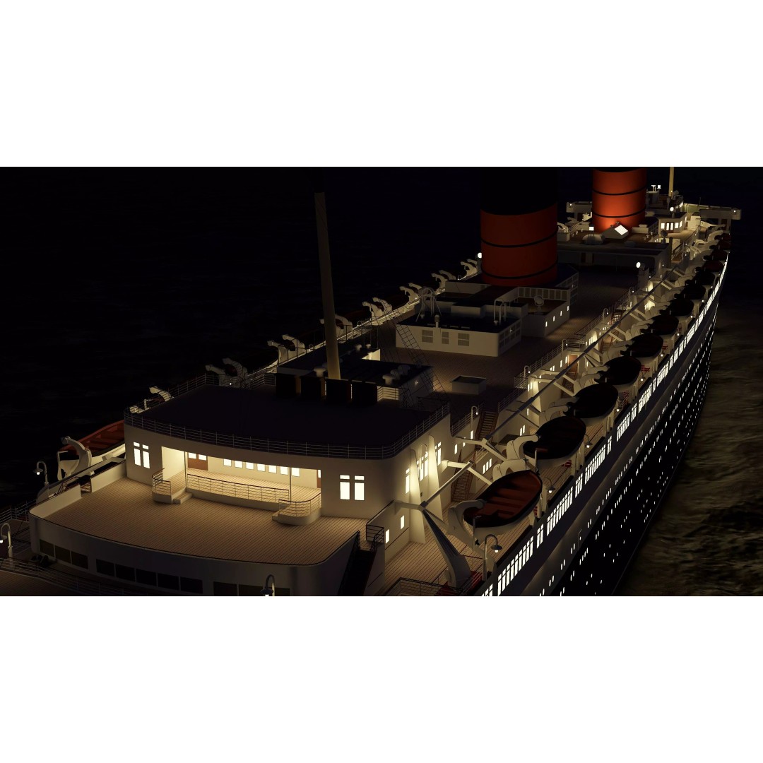 RMS Queen Elizabeth 3D Model – Historic Watercraft for SketchUp - View 19