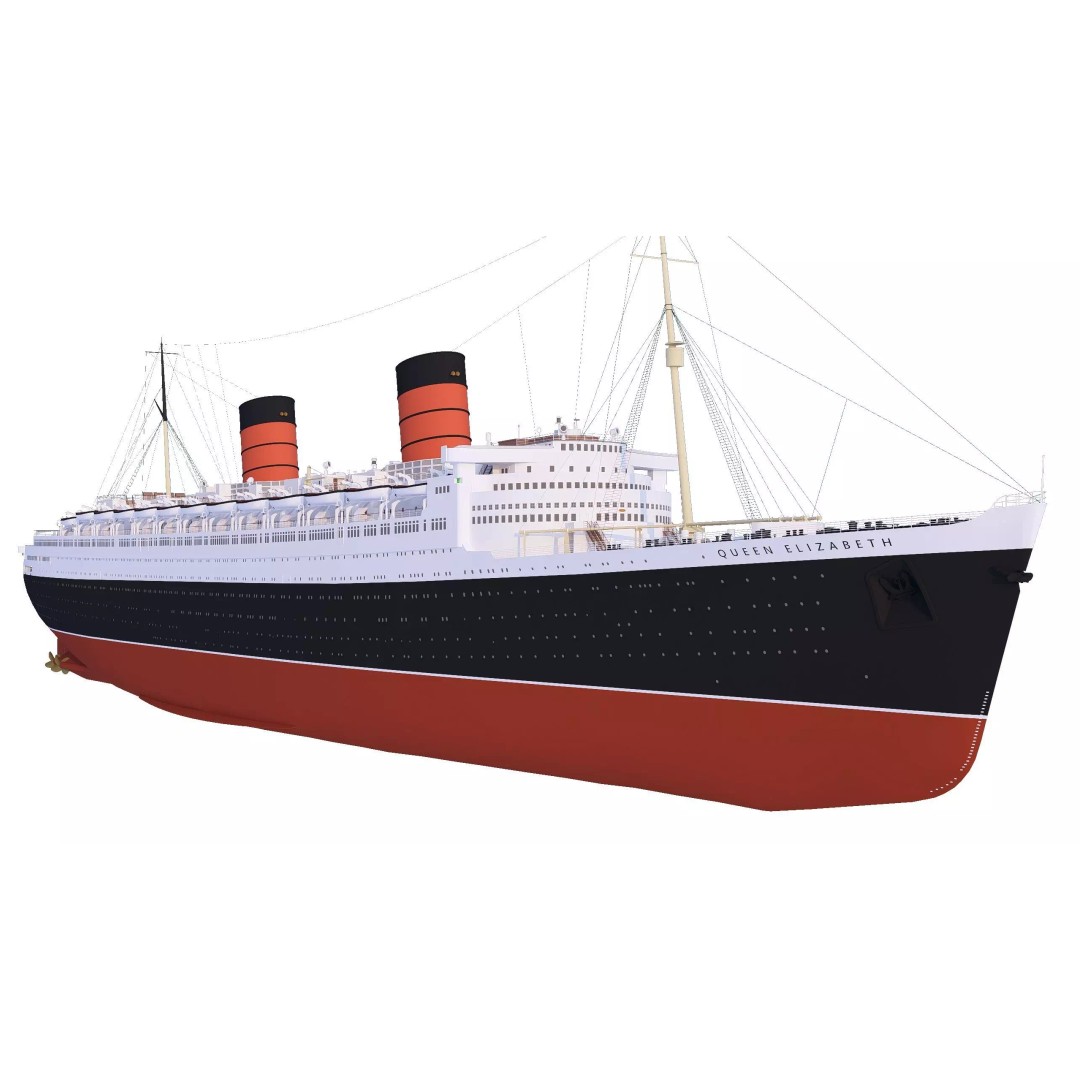 RMS Queen Elizabeth 3D Model – Historic Watercraft for SketchUp - View 2
