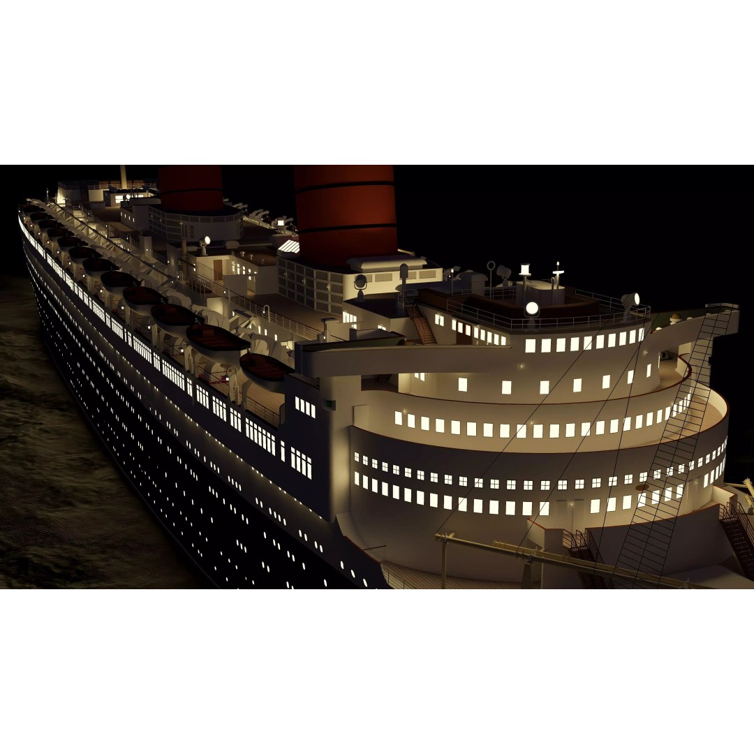 RMS Queen Elizabeth 3D Model – Historic Watercraft for SketchUp - View 21