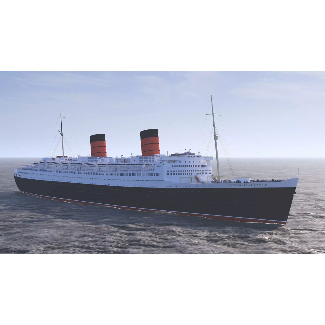 RMS Queen Elizabeth 3D Model – Historic Watercraft for SketchUp - View 24