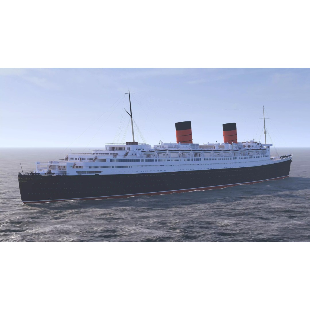 RMS Queen Elizabeth 3D Model – Historic Watercraft for SketchUp - View 25