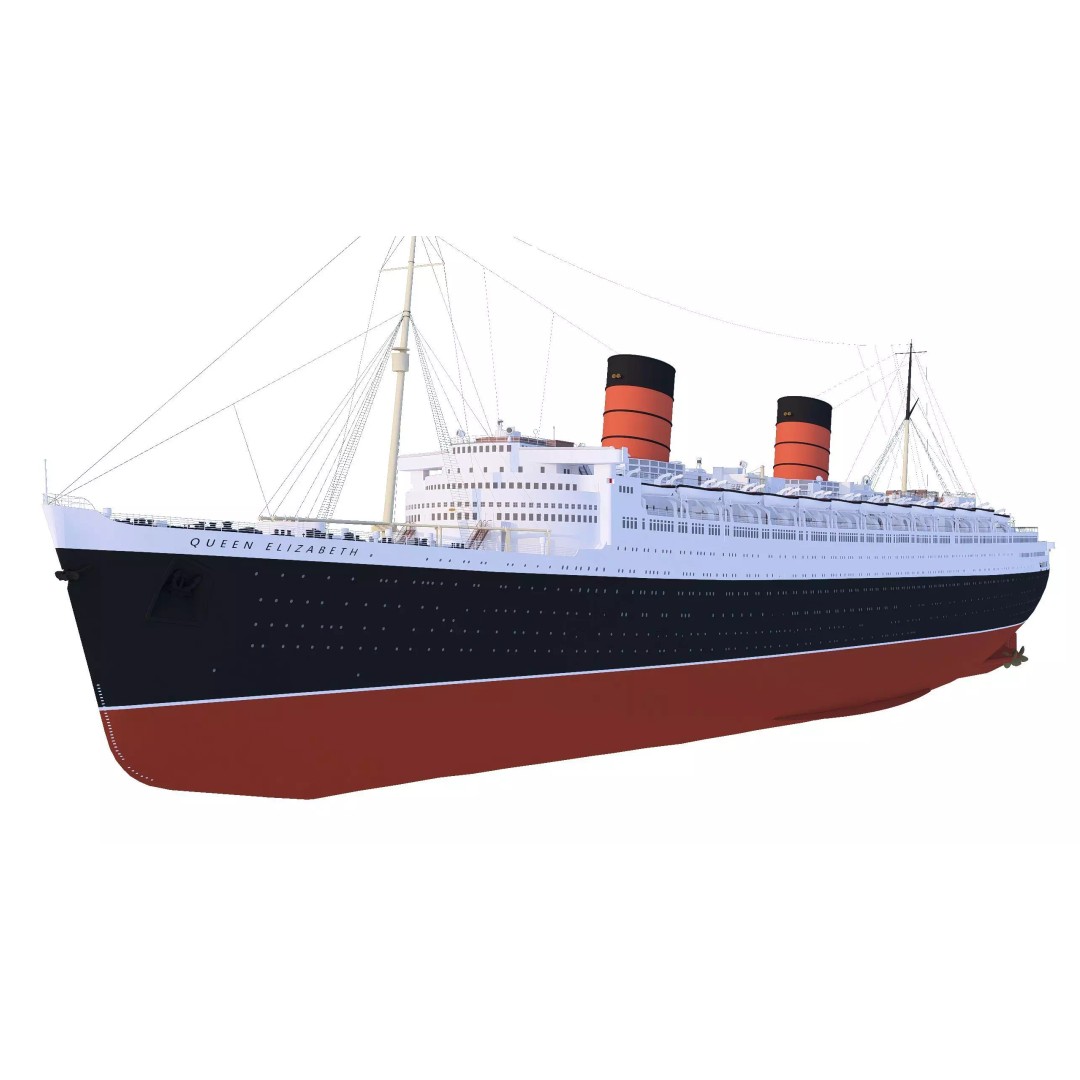 RMS Queen Elizabeth 3D Model – Historic Watercraft for SketchUp - View 3